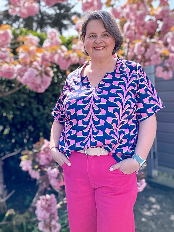 Zia 46 48 Rosa Gemustert