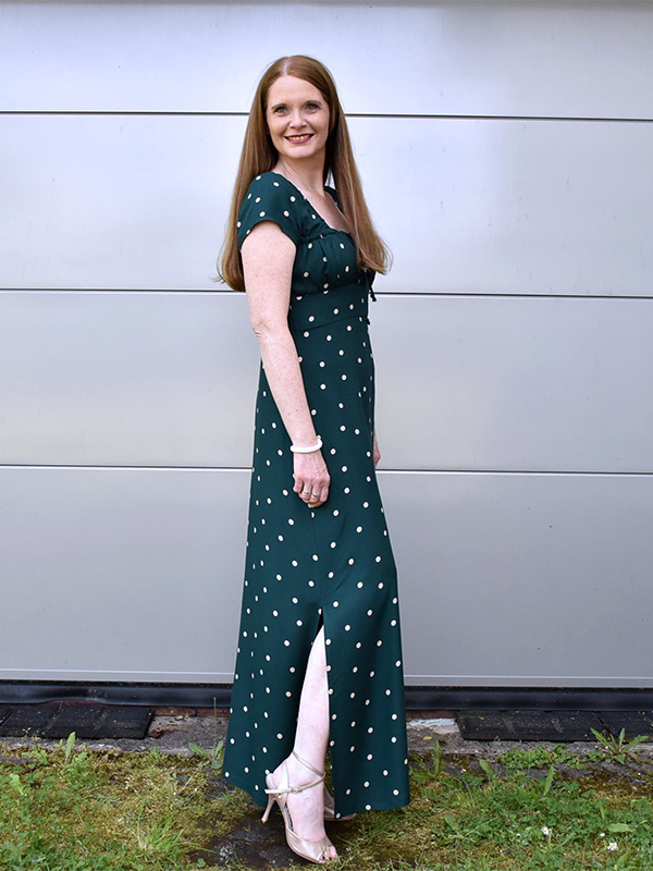 KATRICE 36 Gerafftes VT Maxilänge Seitlich Mit Schlitz