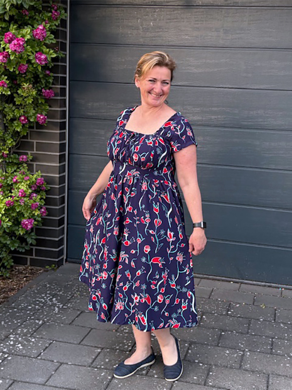 Katrice 42 44 P Blau Gemustert