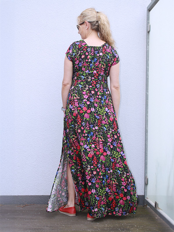 Katrice 42 Maxikleid Blumig Ruecken