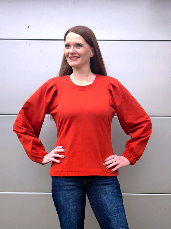 ALIRA 36 Rot Gummiband Am Ärmel