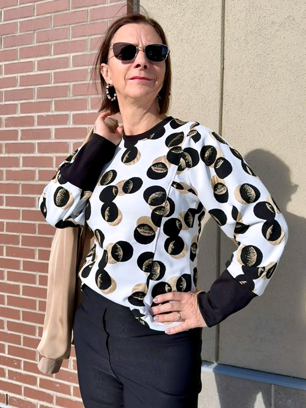 ALIRA 40 Gemusterte Weiß