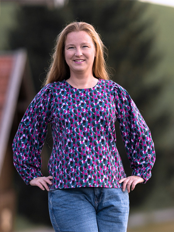 ALIRA 42 Gemustert Blau Lila