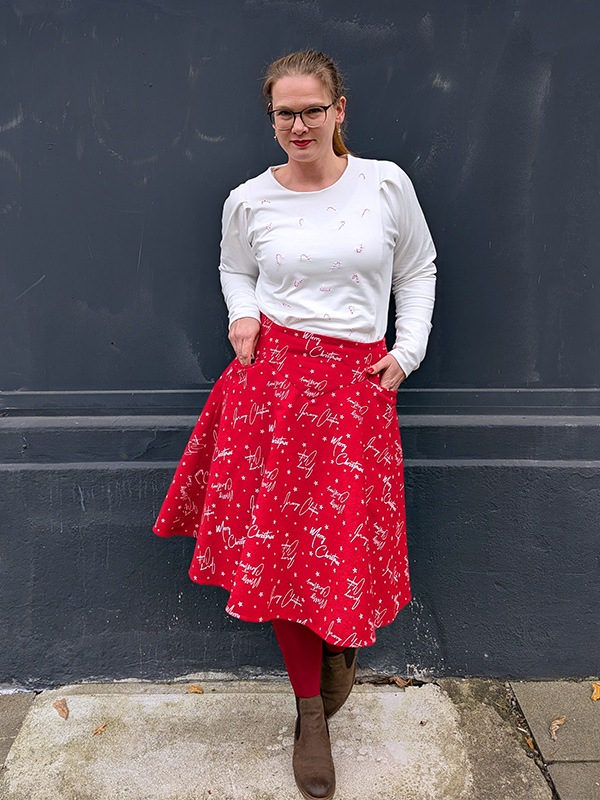 Alira 44 46 Faltenärmel Zuckerstangen