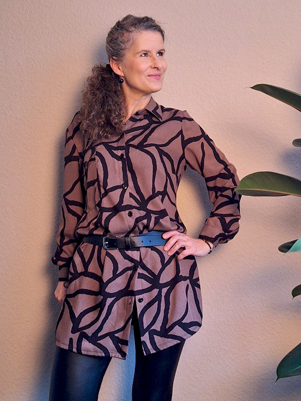 CORA 38 Gemustert Mit Guertel