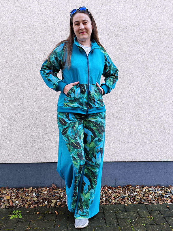 Chillou 42 44 Petrol Gemustert 1