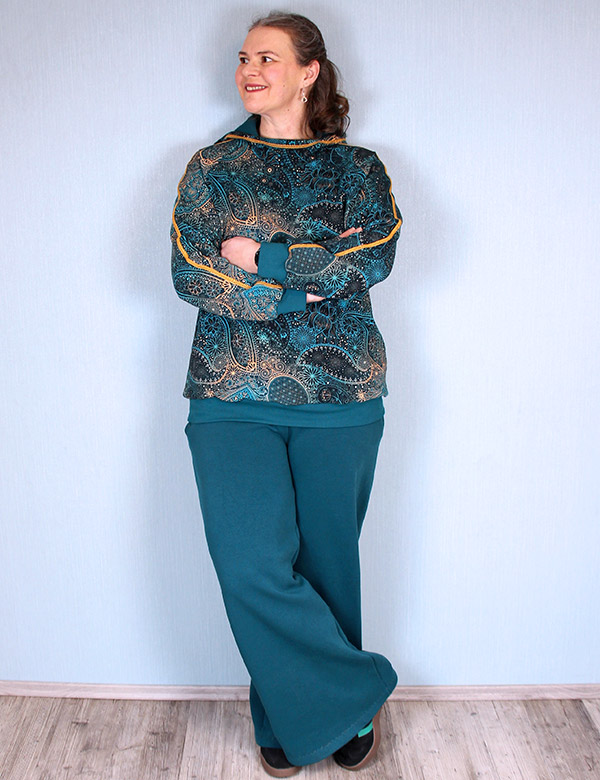 Chillou 46 Petrol Gemustert 2