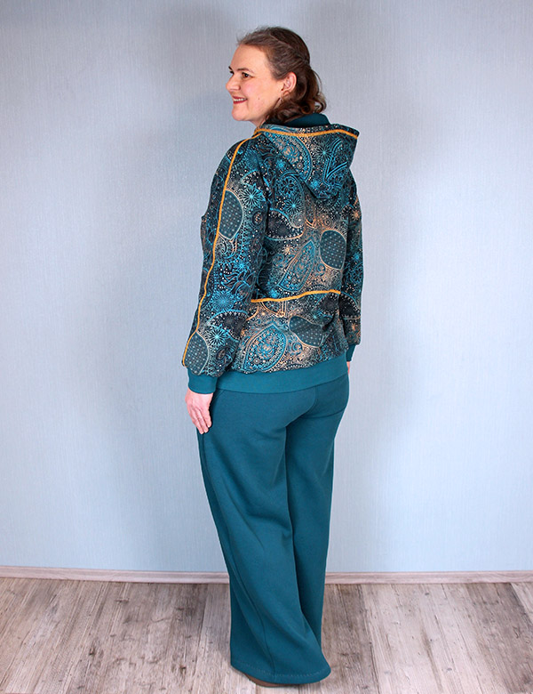 Chillou 46 Petrol Gemustert 3