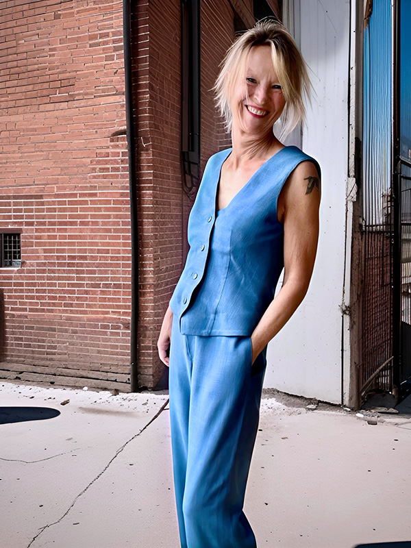 NAIRA 34 NAIRO Viskoseleinen Blau