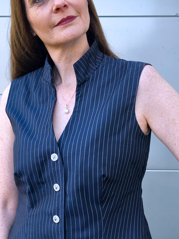 NAIRA 40 Nadelstreifen Mit Kragen 3