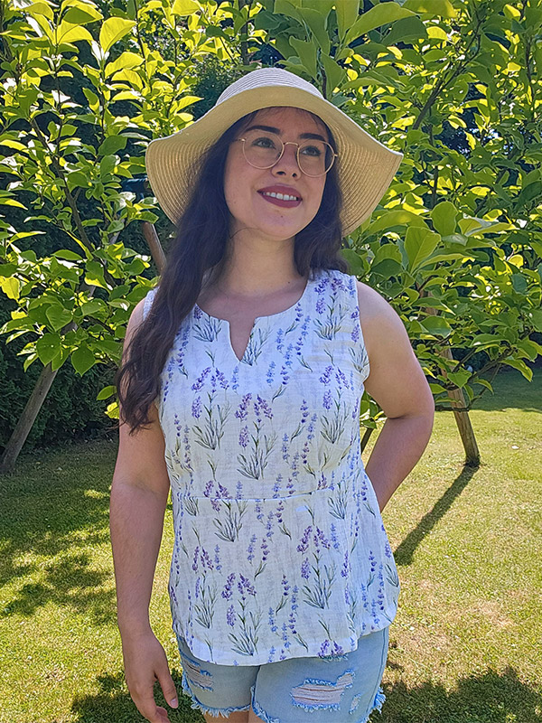 Morgane 42 P Bluse ärmellos