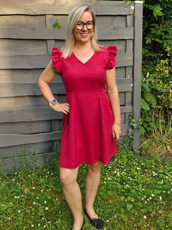 Morgane 42 P Leinen Viskose Rot 1