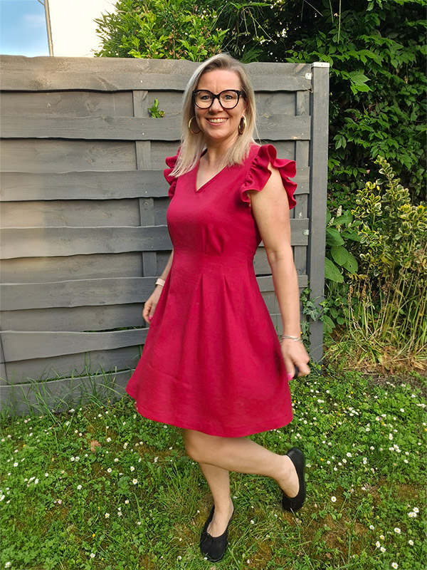 Morgane 42 P Leinen Viskose Rot 2