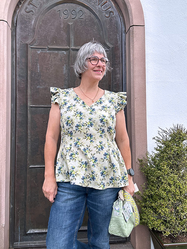Morgane 44 Bluse Geblümt